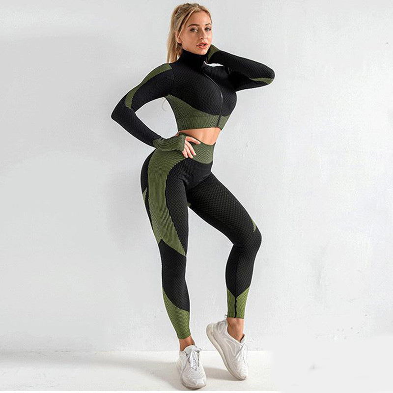 Olly. gym set 3-piece (pants+sports bra+jacket)