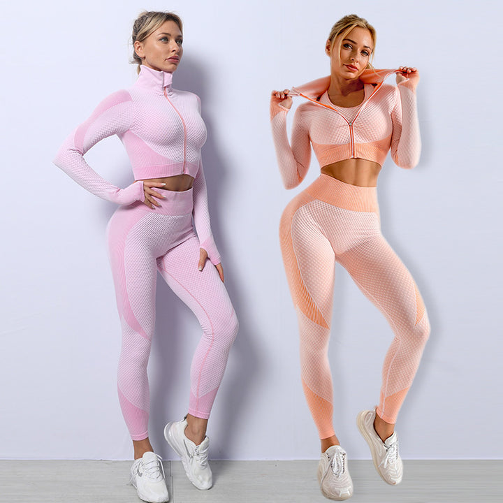 Olly. gym set 3-piece (pants+sports bra+jacket)